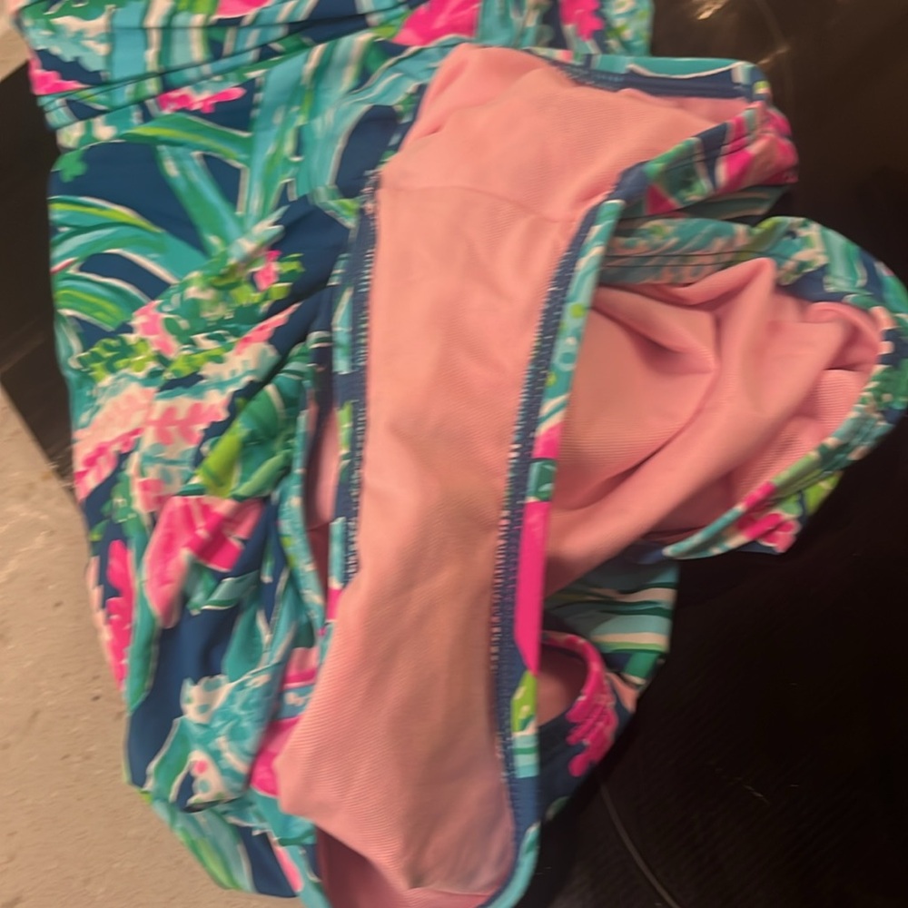 Lilly Pulitzer one piece Flamenco swimsuit in macaw blue sweet escape - Picture 6 of 6